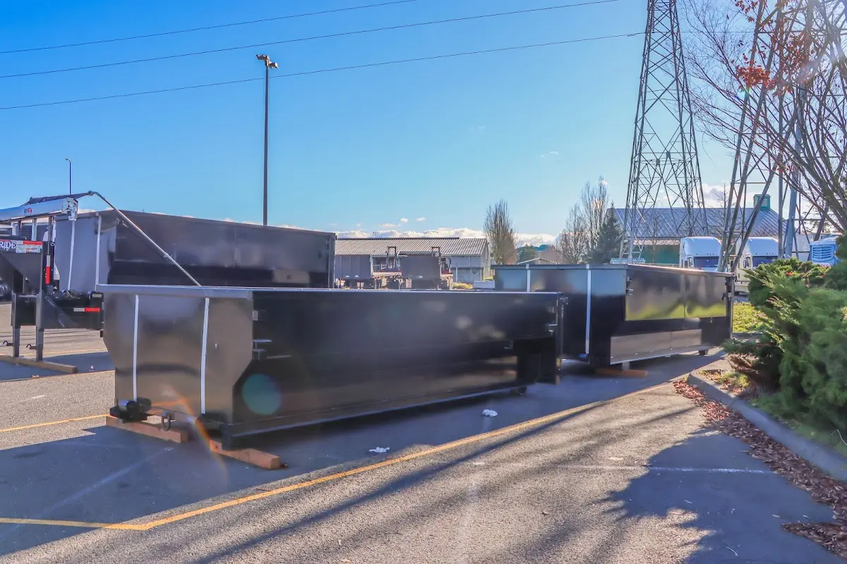 Roll-off dumpster ready for waste disposal at job site for Commercial Dumpster Rental in Genesee
